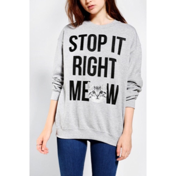 Urban Outfitters Sweaters - Stop It Right Meow unisex sweater