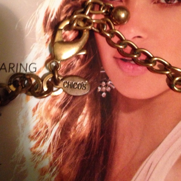 Chico's bronze chain disc necklace - Picture 3 of 3