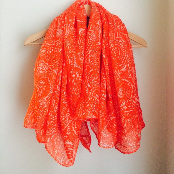 LOFT Accessories - LOFT Coral Floral Scarf