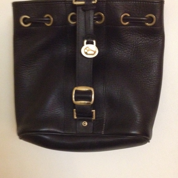 Dooney and Bourke Drawstring Bucket Bag Leather