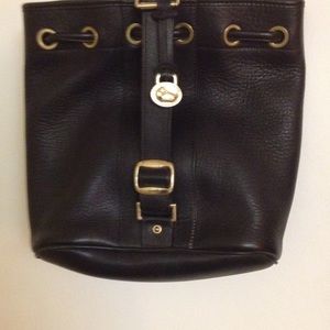 Dooney and Bourke Drawstring Bucket Bag Leather