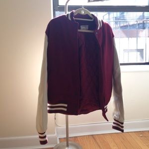 AA Wool Club Jacket with Leather Sleeves