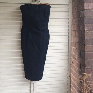// Hourglass Denim Strapless Dress //