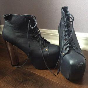 Jeffrey Campbell Lita Navy w/ silver heel