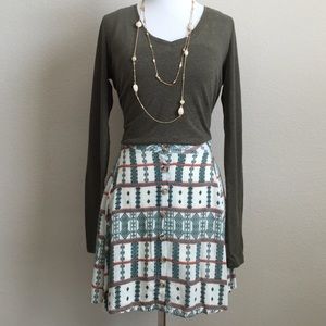 Button-Front Skirt