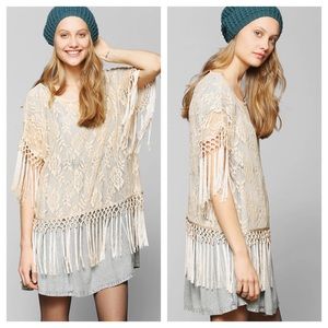 Urban outfitters Staring At Stars Lace Fringe Top