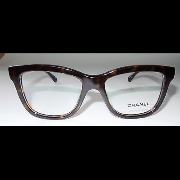 CHANEL SHINY DARK TORTOISE ACETATE GLASSES - Picture 2 of 4
