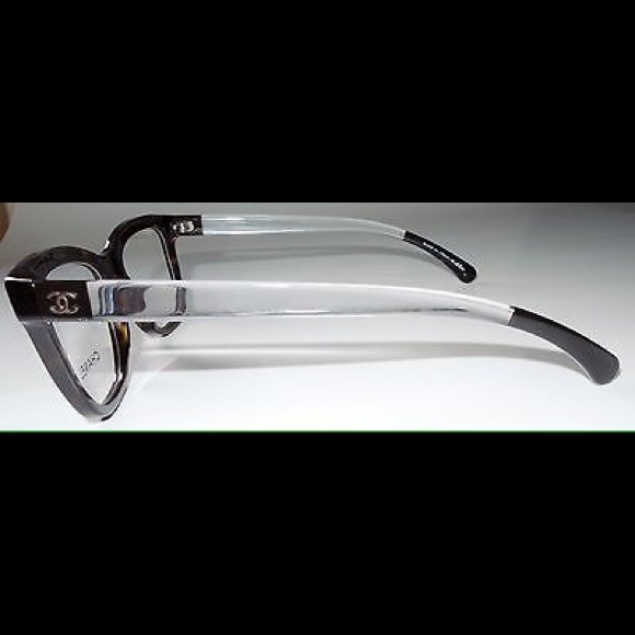 CHANEL SHINY DARK TORTOISE ACETATE GLASSES - Picture 3 of 4