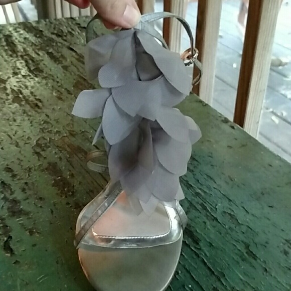 Silver RSVP party heels