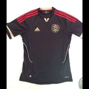 adidas Mexico Home Replica Player Jersey - Black