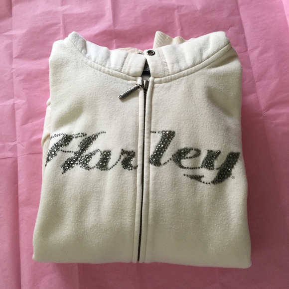 Women's Harley Davidson zip up hoodie.