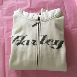 Women's Harley Davidson zip up hoodie.