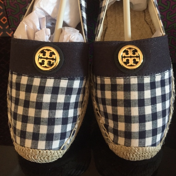 BNWB Tory burch bleacher flat espadrille fabric - Picture 2 of 4