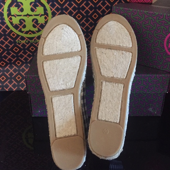 BNWB Tory burch bleacher flat espadrille fabric - Picture 3 of 4