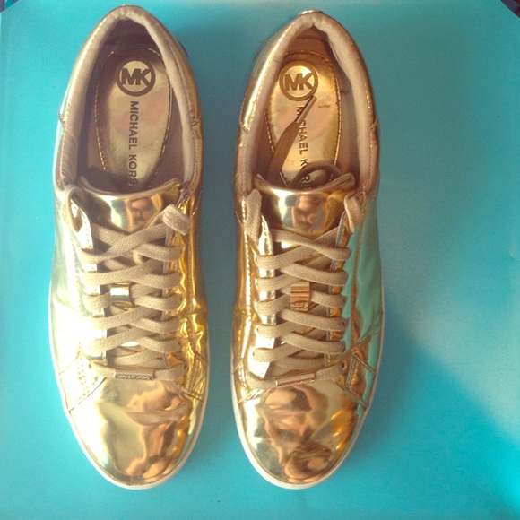 Metallic MK lace up sneakers