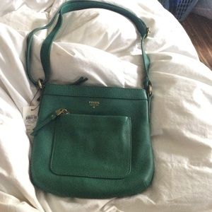 Fir green fossil purse