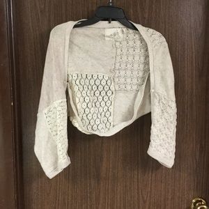 Cropped knit sweater