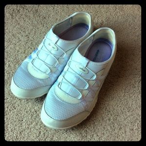 Skechers Memory Foam Slip-on White Shoes