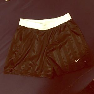 Black shiny Nike shorts