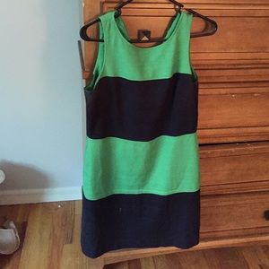 Green and navy sheath