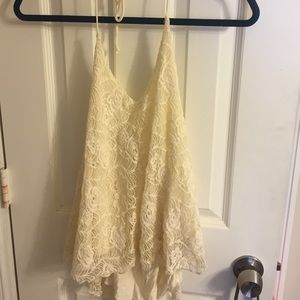 Lace halter top