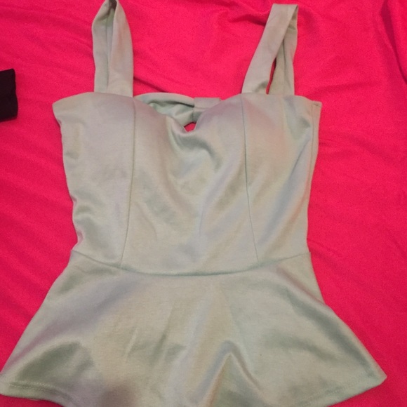 Bow back peplum top