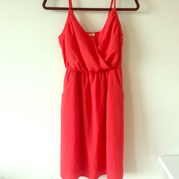 lush soft orange-red dress SMALL