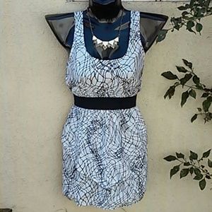 BUNDLE Cute white dress with black print. 🎃