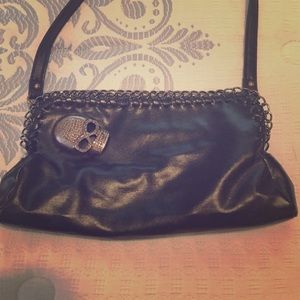 Black skull handbag