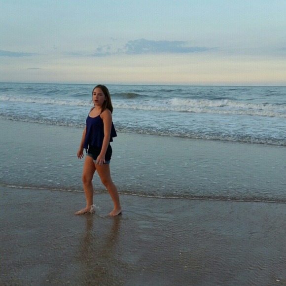 Blue crop top - Picture 2 of 2