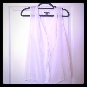 Vince Sleeveless Ruffle Top