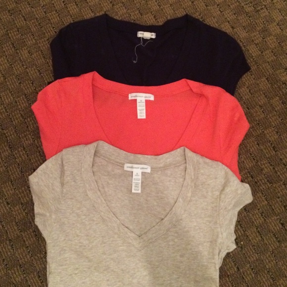 3 solid colored shirts