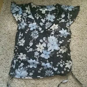 Old Navy Black Flowered top