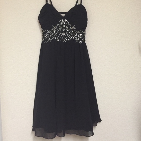 Black Asos chiffon dress