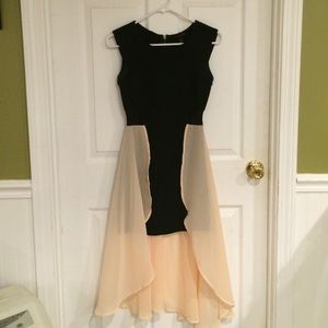 Beautiful material girl black and peach dress