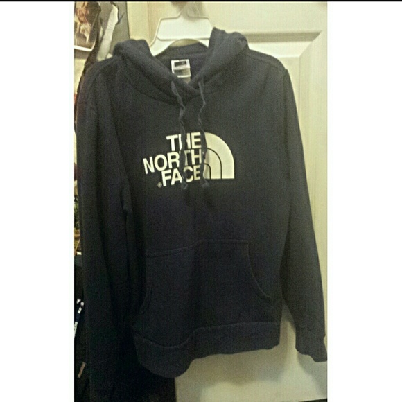 Navy blue North Face hoodie