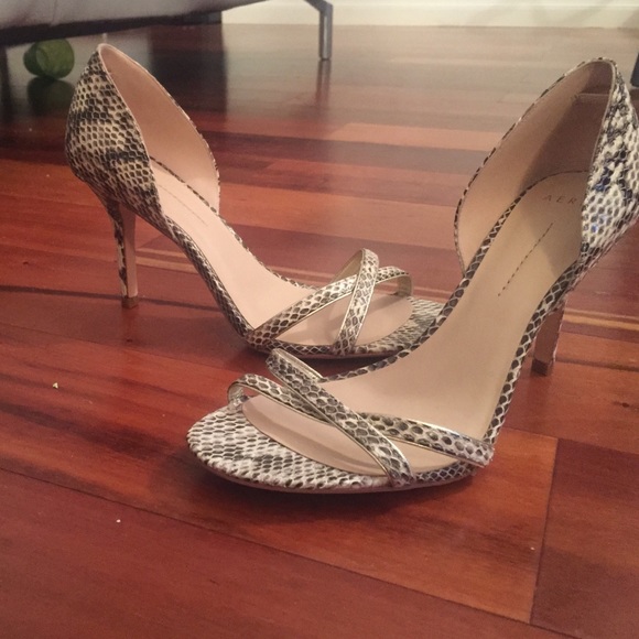 Aerin faux snake skin pumps