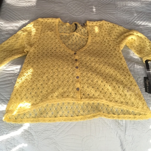 Canary yellow sweater