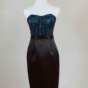 Black Lace Peacock Special  Occasion Dress