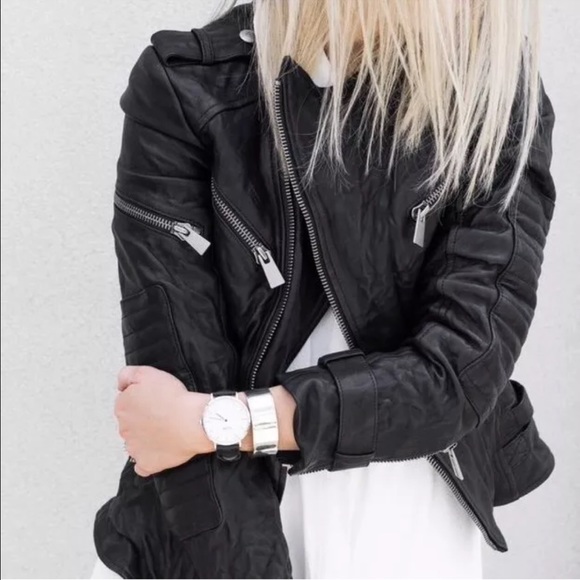 Anine Bing Black Leather Jacket XS - Picture 4 of 4