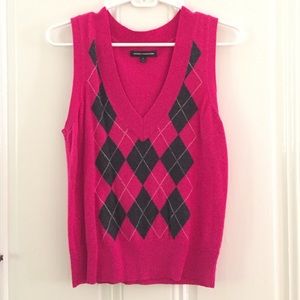 Express Design Studio argyle sweater vest