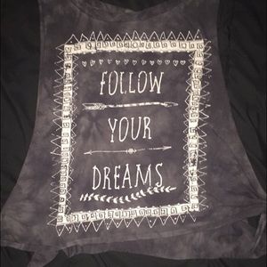 Black/grey tie dye tank top