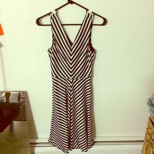 Women's black & white striped dress