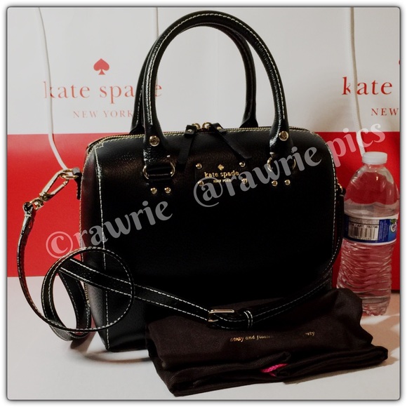 kate spade Handbags - New Kate Spade black leather crossbody Satchel
