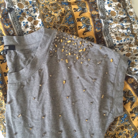 Forever 21 Beaded Top Shirt