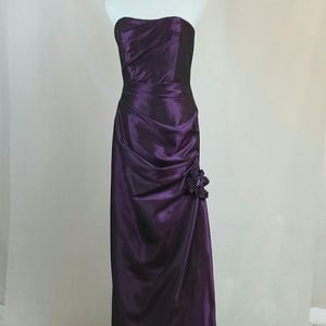 Belsoie Special Occasion Dress Eggplant. L4010
