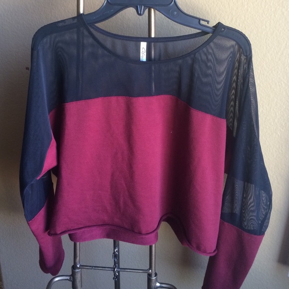 Red and mesh top