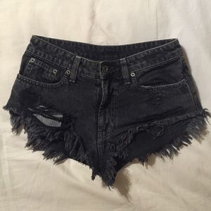 Black Denim Carmar Shorts