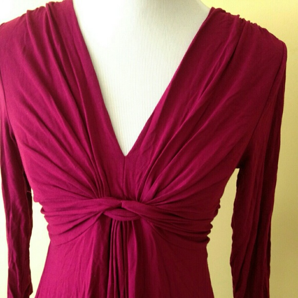 New York and Co Maroon Stretch Dress - Picture 2 of 4