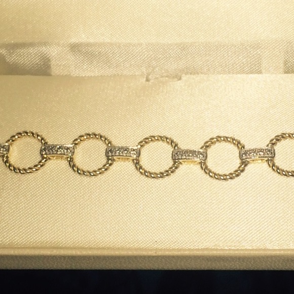 18 KT GOLD OVER STERLING SILVER BRACELET